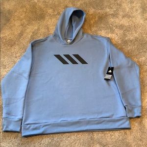 Adidas Mens 3-Stripe Performance Pullover Hoodie